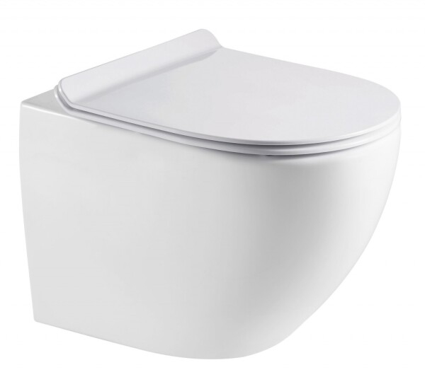 OLSEN SPA - Závesné WC ARCO LONGER RIMLESS so SLIM sedadlom Soft-close OLKLT067ER