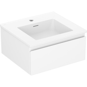 MEXEN/S - Orio kúpeľňová skrinka 50 cm s umývadlom Otis, 1 šuplík, biela mat 91A10-05023-1-BF01-W18M01