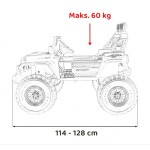 Mamido Elektrické autíčko Extreme Sport 4x4 s premenlivou veľkosťou bielej