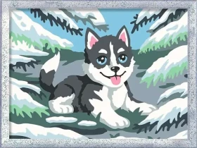 Ravensburger 120232612 CreArt Hravý Husky (s trblietkami)