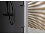 CERANO - Sprchové posuvné dvere Lantono L/P - 8 mm - Soft-Close - čierna matná, grafitové sklo - 140x195 CER-8050BD7239