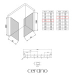 CERANO - Sprchová zástena Walk-in Crystal TL/P - 8 mm - bezvzperový systém - zlatá, mliečne sklo - 100x80x200 CER-8050BD5771