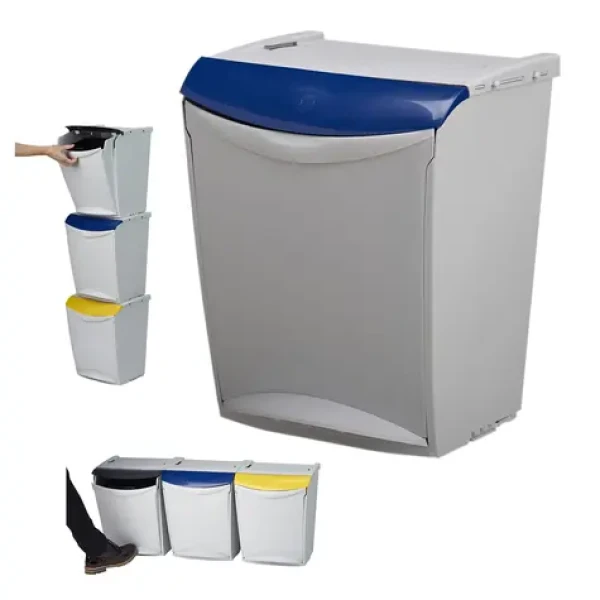 Denox Ekosystem modrý / Odpadkový kôš / Triedený odpad - papier / 25 l / plast (24300.415)