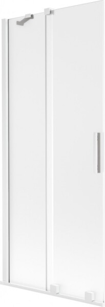 MEXEN/S - Velar dvojkrídlová posuvná vaňová zástena 85 x 150, dekor, biela 896-085-000-31-20