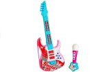 Mamido Elektrická gitara s mikrofónom ružovo-modrá