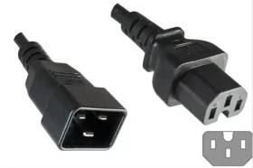 MicroConnect Predlžovací kábel C20 - C15 1.8m čierna (PE152018)