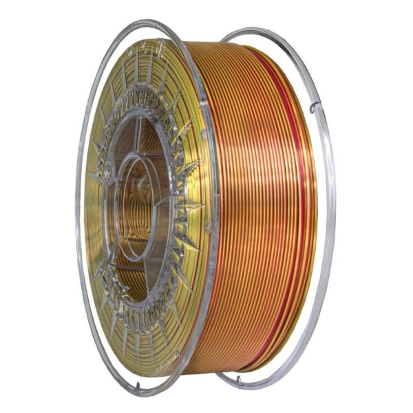DUAL SILK filament Gold-Dark Red 1,75 mm Devil Design 1 kg