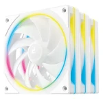 DEEPCOOL FL12R SE biela / Ventilátor / Sada 3 kusy / 120 mm / Reverzné / ARGB / PWM (R-FL12RSE-WHAPN3-G)