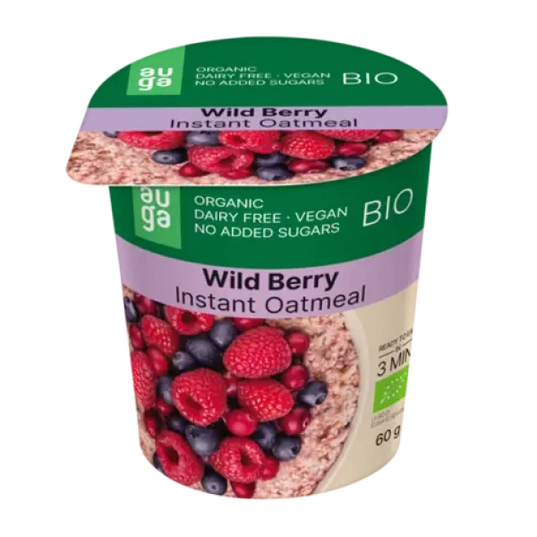 BIO Celozrnná ovsená kaša - Auga (lesné ovocie, 60 g) (42139-2-60g-wildberries)
