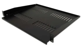Xtendlan CPOLIC1U40-BP Polica 400mm čierna / univerzal / 1U / 25kg nosnosť / predsunutá (CPOLIC1U40-B-P)