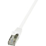 LogiLink CP2091S RJ45 sieťové káble, prepojovacie káble CAT 6 F/UTP 10.00 m biela s ochranou 1 ks; CP2091S