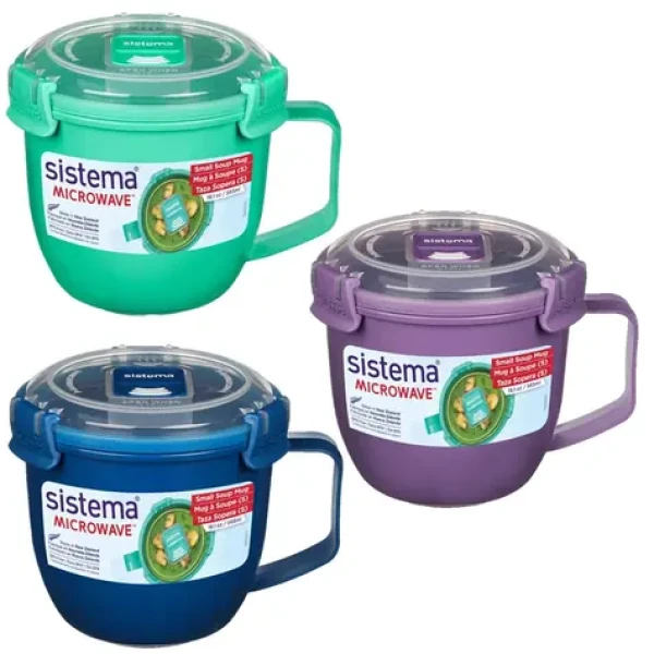 Sistema Microwave Small soup mug Hrnček na polievku 565 ml mix farieb (9414202211422)