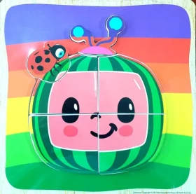 Drevené vkladacie puzzle Cocomelon 6 dielikov