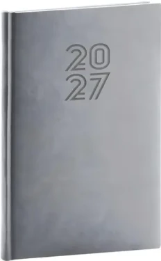 NOTIQUE Aprint 2027 sivá / Týždenný diár / 15 x 21 cm
