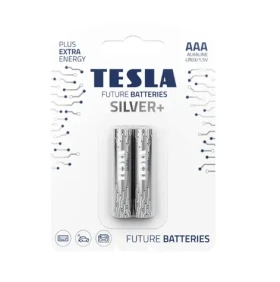 TESLA SILVER+ alkalická mikrotužková batéria AAA (LR03) 2 ks / papier (8594183397887)