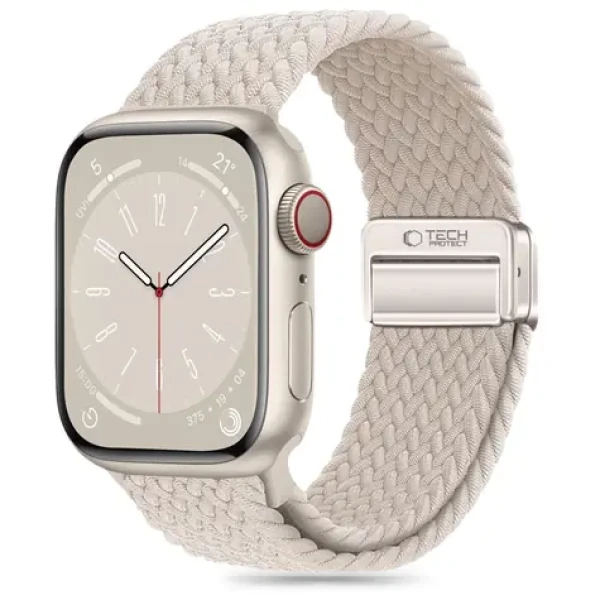 Tech-Protect Nylonmag béžová / Remienok pre Apple Watch 4/5/6/7/8/9/SE / 38/40/41 mm