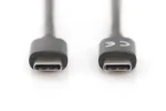 Digitus USB-C kábel čierny / Dátový kábel / USB-C - USB-C / 1,8 m / USB 3.2 Gen 2 (AK-300138-018-S)