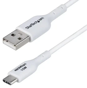 StarTech USB-A na USB-C bílá / Kabel / 1 m / 480 Mbps / rychlé nabíjení (USB2AC1MNCWHE)