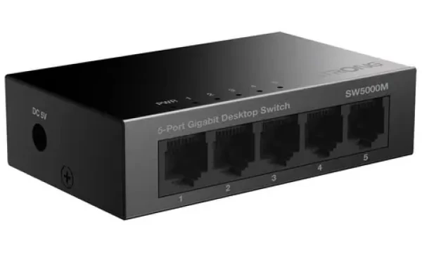 Strong SW5000M čierna / Switch / 5- Port / 1000 Mbps / pasívne PoE (SW5000M)