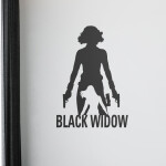 Veselá Stena Samolepka Black Widow silueta Farba: fialová, Veľkosť: 60 x 85 cm
