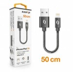 Aligator Premium Dátový kábel 2A Lightning 50cm čierna (DATKP37)