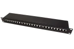 Roline Patch panel 19" STP čierny / Patch panel / CAT.5E / 24 portov / 1U (26.11.0328)