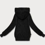 Čierna dámska mikina s asymetrickým zipsom LHD (AMG-61) odstíny černé S (36)