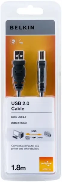 Belkin Standard USB 2.0 kábel AB 1.8 m (F3U154bt1.8M)