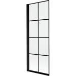 MEXEN - MIST vaňová zástena 70x150 cm 6mm 1-s, čierna, dekor, ľavá 8A9-070-001-70-77-L