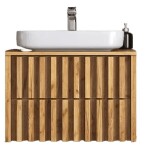 Kúpeľňová skrinka s krycou doskou SAT Delano 80x46 cm dub mat DELANO80ZDDE DELANO80ZDDE
