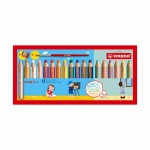 STABILO® Woody 3 in 1 - 18 ks sada s strúhadlom a so štetcom - 18 rôznych farieb (880/18-4)