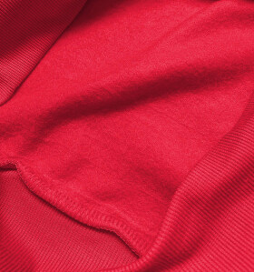 Červená dámská tepláková mikina se stahovacími lemy model 17038527 J.STYLE Barva: odcienie czerwieni, Velikost: