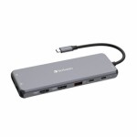 Verbatim Multiport Hub CMH-13 USB-C sivá / Dokovacia stanica / 6x USB-A / 2x USB-C / RJ45 / 2x HDMI / DP / 3.5mm (32153)