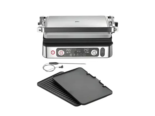 Braun MultiGrill 9 Pro CG9160 čierna, nerez / Kontaktný gril / 2200 W / Thermoprobe / 8 osôb (0X17900007 CG9160)