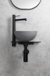 SAPHO - MINOR betónové umývadlo na dosku, priemer 26cm, šedá mat MR26017