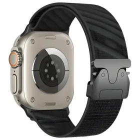 Beline Oblique čierna / Remienok pre Apple Watch / 42/44/45/49mm / nylonový