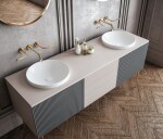 SAPHO - Keramické umývadlo zápustné, priemer 43cm, biela 3041