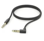 HAMA AUX kábel jack - jack 90 ° čierna / Audio kábel / 3,5 mm / 1 m