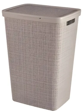 Curver Jute Kôš na bielizeň s vekom 58 l taupe / Kôš na bielizeň / 60 x 43 x 34 cm (263717)