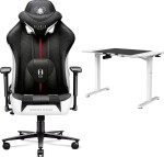 Diablo Chairs X-PLAYER 2.0 Normal Size Czarno-biały + EGON 1100 Białe 110 cmx60 cm