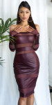 Sexy KouCla Wetlook dress JLo Lookwith mesh Einheitsgroesse