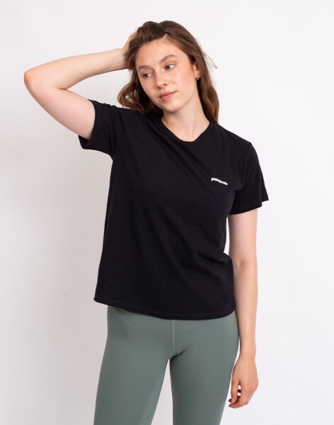 Patagonia W's P-6 Logo Responsibili-Tee® Black L