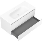 MEXEN/S - Orio kúpeľňová skrinka 100 cm s umývadlom Vela, 2 zásuvky, biela mat 91A10-10047-2-BFF01-W23M01