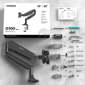 Onkron MONITOR ACC WALL MOUNT/13-32" BLACK G100-B ONKRON G100-B (4603728440699)