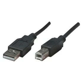 USB kábel AB 3M čierny / Kábel / USB 2.0 / 480 Mb/s / AWG 28