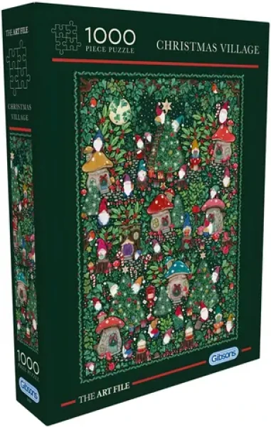 GIBSONS Puzzle The Art File: Vianočná dedinka