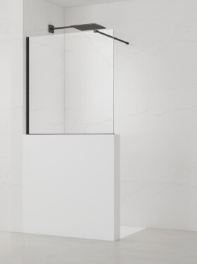Sprchová zástena SAT Walk-in 120x100 cm na zníženú priečku čierna SATBWIS120PRC SATBWIS120PRC