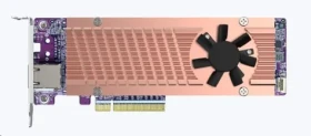 QNAP QM2-2P410G1T Rozširujúca karta PCIe pre NAS / 2 x sloty M.2 2280 / 1x RJ-45 / PCIe Gen4 x8 (QM2-2P410G1T)