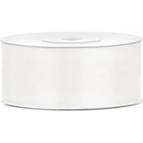 Saténová svetlo krémová stuha 25 mm/25 m - PartyDeco - PartyDeco