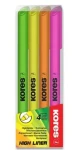 Kores High Liner / Zvýrazňovač / 4 ks / šírka stopy 0,5-3,5 mm / neónové farby (0062/3624000)